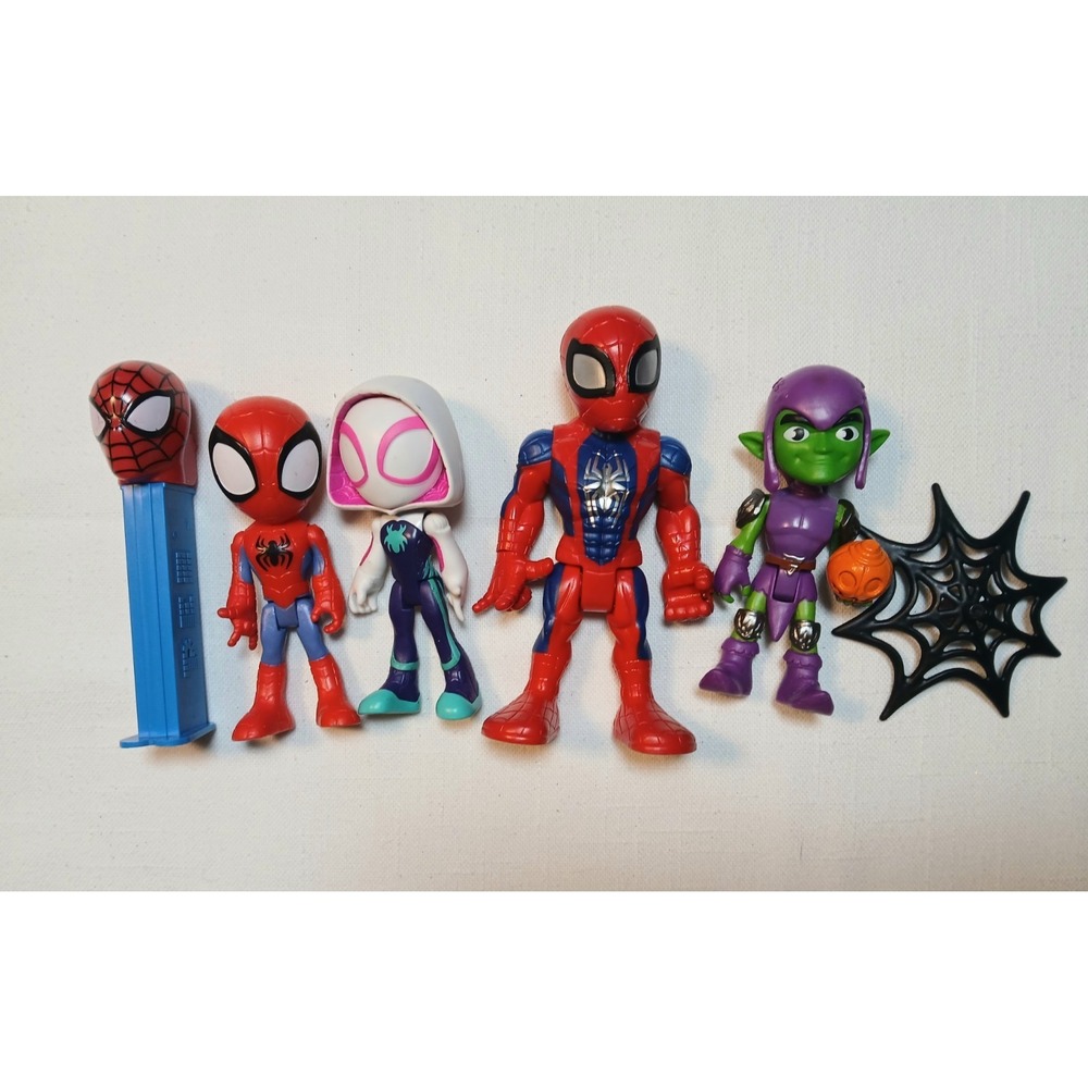Marvel Spidey and His Amazing Friends Playskool Action Figure Lot PEZ Dispenser